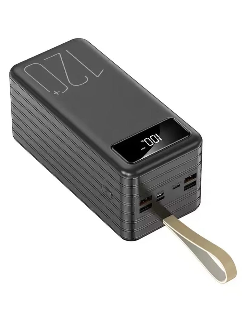 micro speed Power Bank 120000mAh Large Battery Capacity Multiple Input And Output Built-in LED Flashlight and Large Digital Display and Built-in 4 Cables For Charging Tablet Cell Phones Digi Cams And Gaming  - Image 1