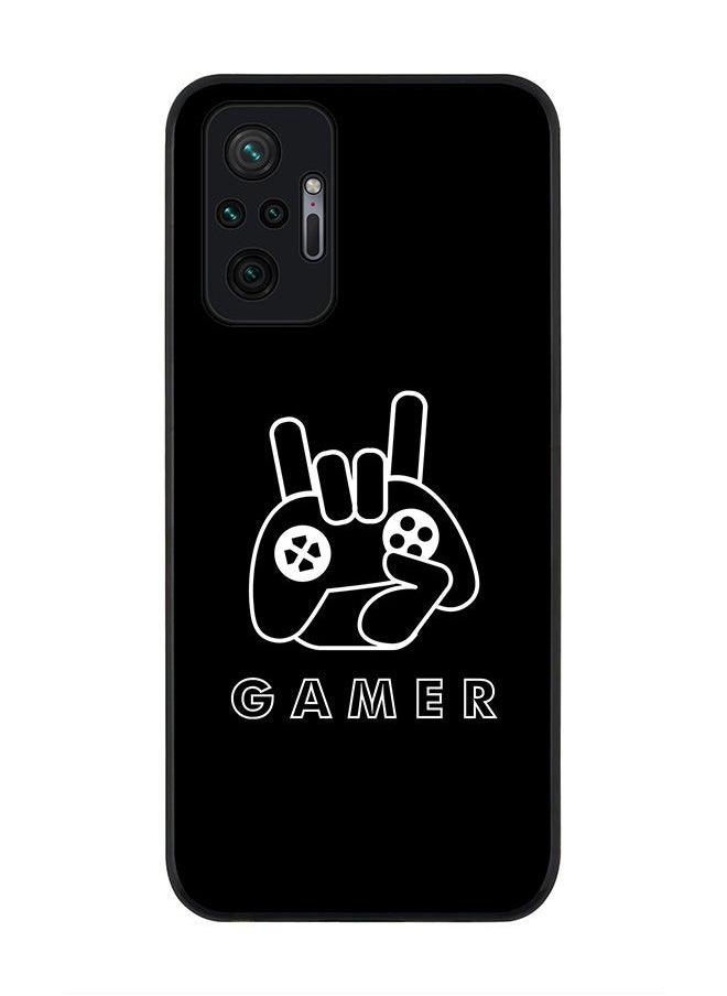 Stylizedd - Rugged Black edge case for Redmi Note 10 Pro 4G Slim fit Soft Case Flexible Rubber Edges Anti Drop TPU Gel Thin Cover - Gamer - Image 1