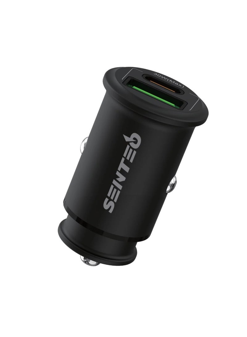 سينتيو شاحن سيارة سينتيو Q-02 بقوة 30 وات بمنفذين (Type-C PD + USB-A) - Image 1