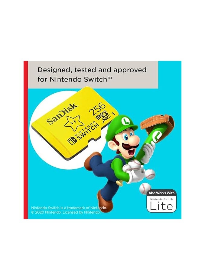 بطاقة MicroSDXC مرخصة لجهاز Nintendo Switch - SDSQXAO-256G-GNCZN - Image 3