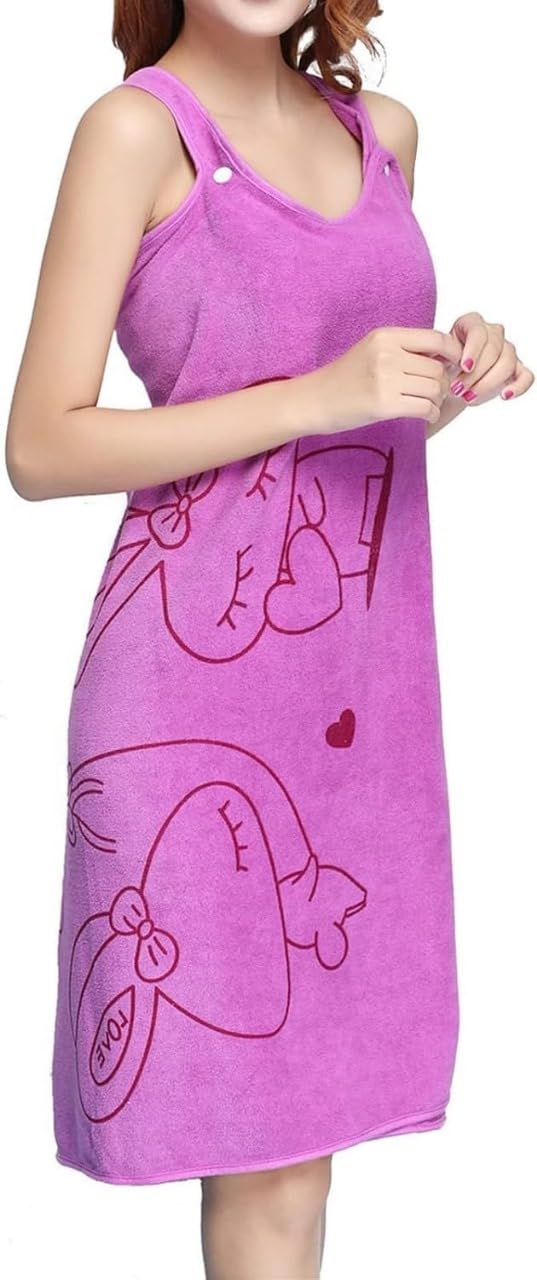 AJKN Microfiber Soft Bath Towel for Women - Wearable Spa Shower Towel Dress - Quick Dry, Lightweight, Fashionable Bathrobe for Beach, Spa, or Home Use - Magic Wrap Towel (Multicolor) - Image 5