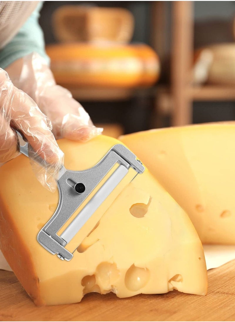 SYOSI - Cheese Slicer with Wire Adjustable Cheese Slicer for Block Cheese Heavy Duty Stainless Steel Cheese Slicers with Wire for Soft and Semi Hard Cheeses - Image 1