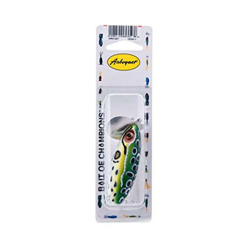 Arbogast Jitterbug Topwater Bass Fishing Lure - Excellent for Night Fishing, Freshwater Fishing Gear and Accessories, Leopard Frog, 3", 5/8 oz - Image 2