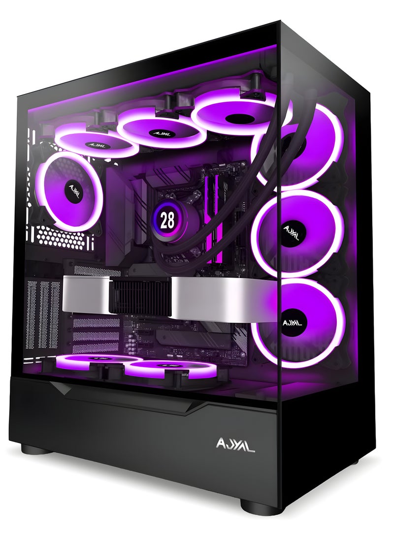 AJYAL RTX 5060 TI Gaming PC i5-14400F / H610M-K D5/ 32GB RAM 6000MHz / Nvme 1TB SSD / NVIDIA GeForce RTX 5060 TI 8GB / RGB Gaming Case /  RGB AIR COOLER / Windows 11 PRO RTX 5060 Ti - Core i5-14400F - Image 1