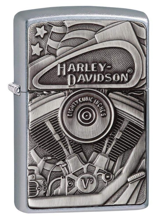 Zippo 29266 207 Harley Davidson Motor Flag Lighter Brass  - Image 1