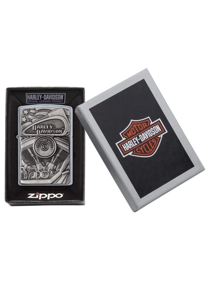Zippo 29266 207 Harley Davidson Motor Flag Lighter Brass  - Image 5