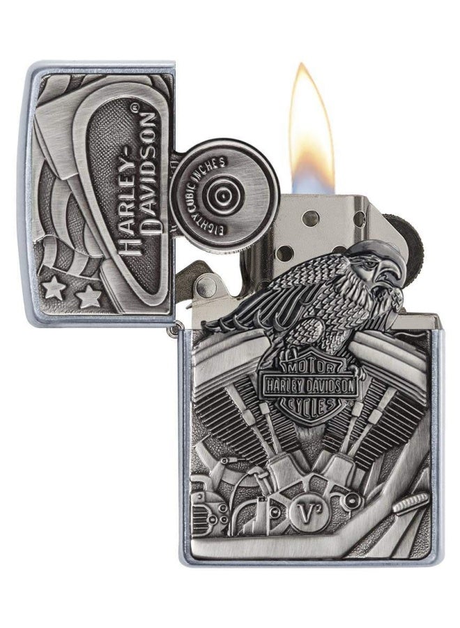 Zippo 29266 207 Harley Davidson Motor Flag Lighter Brass  - Image 3