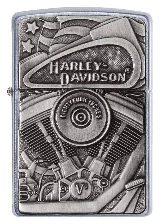 Zippo 29266 207 Harley Davidson Motor Flag Lighter Brass  - Image 2