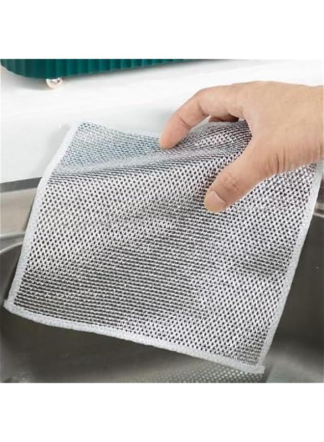 2023 New Multifunctional Non-Scratch Wire Dishcloth, Japanese Steel Wire Dish Towel, Multipurpose Wire Dishcloth, Scrubs & Cleans for Dishes, Sinks, Counters, Stove Tops. (5 PCS)