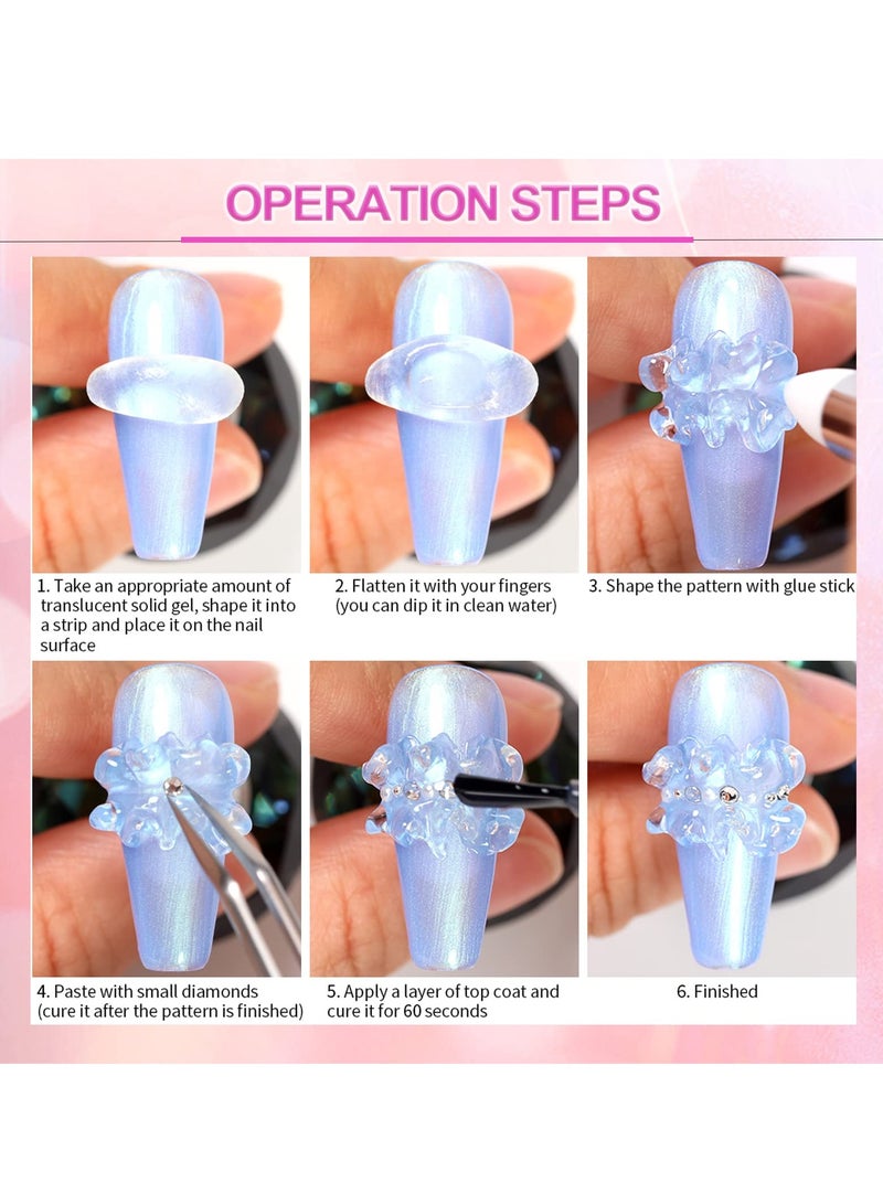 SYOSI جل بناء صلب للأظافر، جل تشكيل الأظافر، جل بناء صلب غير لزج، جل تمديد أظافر صلب مطور، جل تشكيل ثلاثي الأبعاد لتصميم فن الأظافر - Image 4