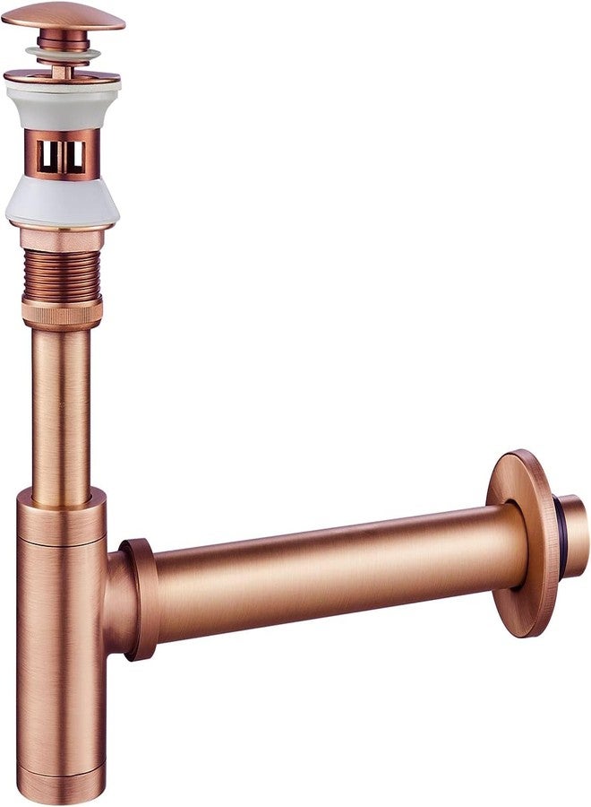 Fossa Stainless Steel | Stylish Bottle Trap & Drain Pipe for Bathroom Wash Basin & Kitchen Sink | Rust-Free Design Rose Gold (Bottle Trap with Pop-up Waste Coupling Set) - Image 1