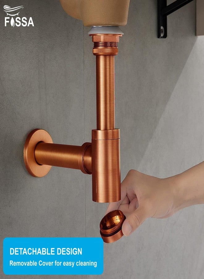 Fossa Stainless Steel | Stylish Bottle Trap & Drain Pipe for Bathroom Wash Basin & Kitchen Sink | Rust-Free Design Rose Gold (Bottle Trap with Pop-up Waste Coupling Set) - Image 5