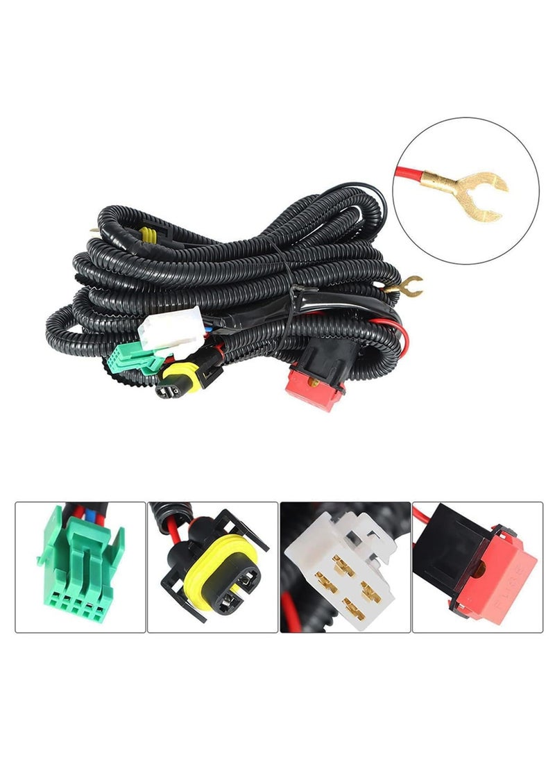 طقم مصابيح ضباب لسيارة تويوتا لاند كروزر 2012، لمبة هالوجين H16 بقوة 12 فولت/28 واط، عدسة زجاجية شفافة - LC2012TY-CH - Image 5