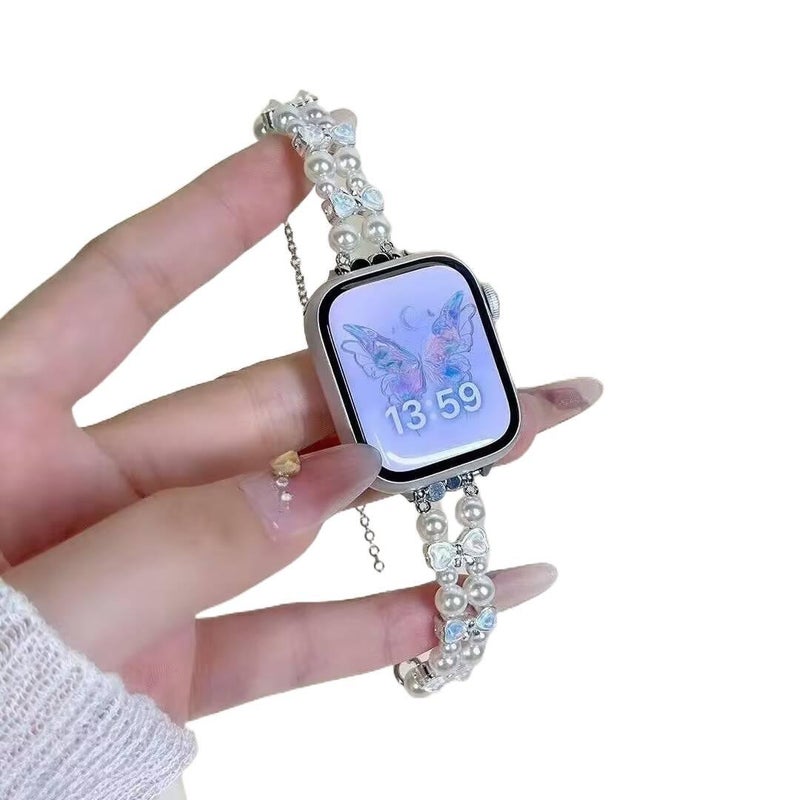 سوار ساعة ذكية سوار معدني من الستانلس ستيل متوافق مع Apple Watch بملاءمة قابلة للتعديل وحزام بديل بتصميم معدني أنيق باللون أزرق قابل للتعديل - Veloris - Image 5
