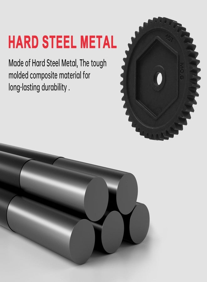 Hobbypark 45T M0.8 Steel Metal Spur Gear for Traxxas TRX4 TRX-4 RC Crawler Car Spare Parts,Compatible with 32-Pitch,Replace 8053 - Image 4