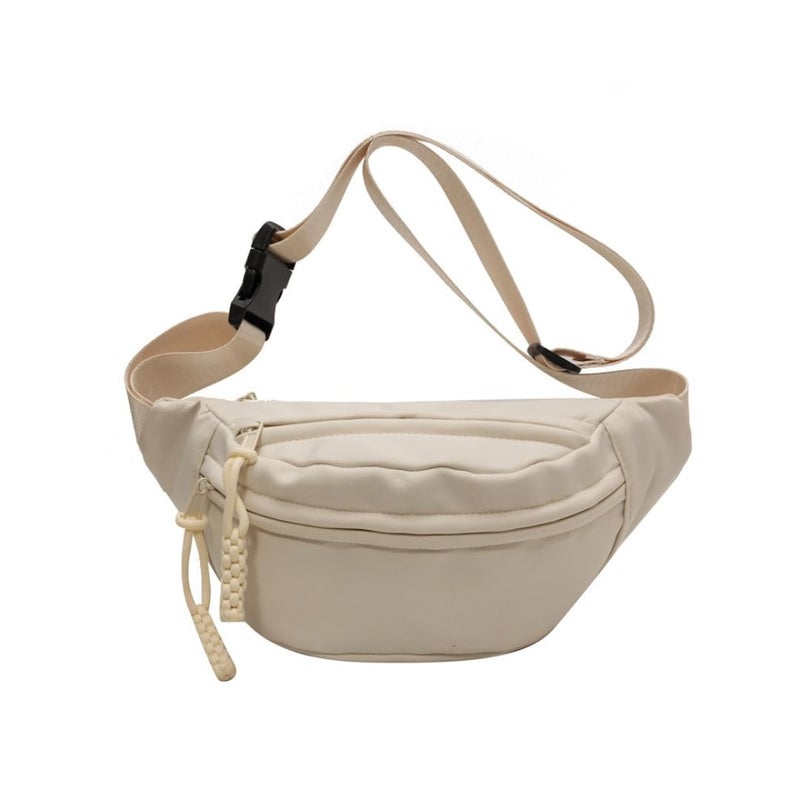 Tressential Waist Bag for Men Women | Cross Body Fanny Pack Sling Bag for Hiking, Travel, Camping, Outdoor Sports, Cycling | Money Belt with Adjustable Strap (White) - Image 1
