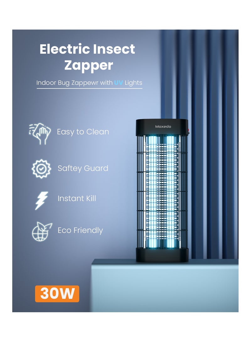 Moxedo موكسيدو 30 واط جهاز صيد الحشرات الكهربائي للداخل، قاتل قوي للبعوض مع ضوء UV للمنزل والمطبخ وغرفة النوم والمكتب - Image 4