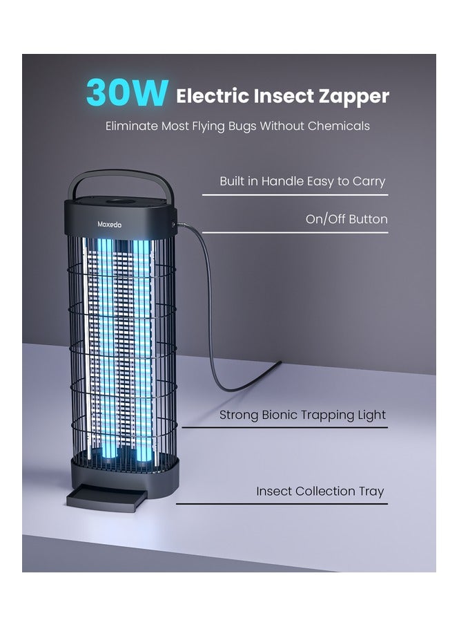 Moxedo موكسيدو 30 واط جهاز صيد الحشرات الكهربائي للداخل، قاتل قوي للبعوض مع ضوء UV للمنزل والمطبخ وغرفة النوم والمكتب - Image 3