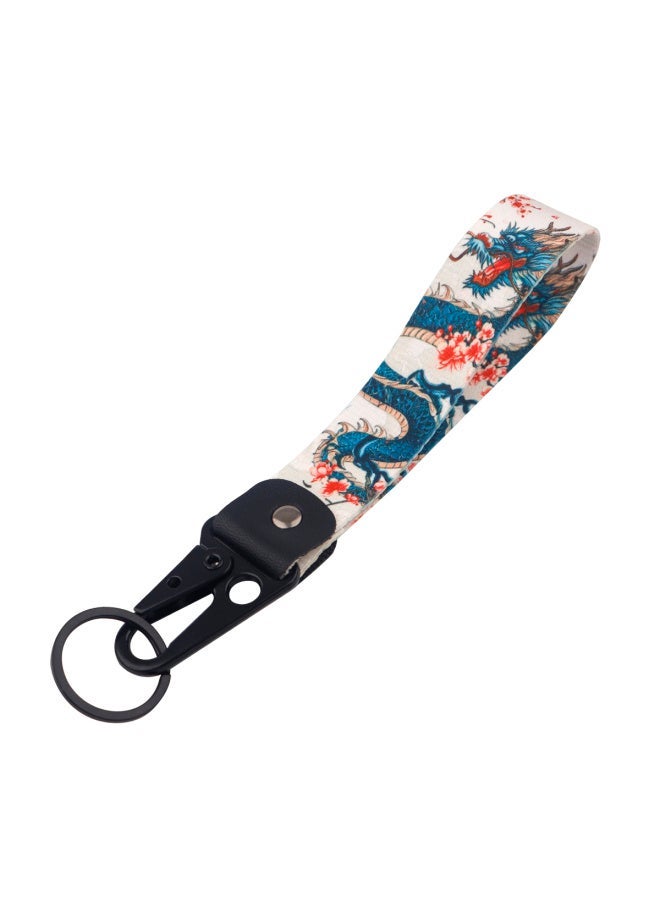 Generic Van Gogh Keychain For Women Men Starry Sky Short Wrist Straps Japanese Waves Car Key Ring Backpack Pendant Jewelry Holiday Gifts-Color:4 - Image 1