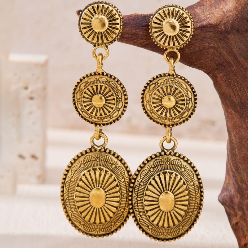Novearring Western Jewelry Outfit for Women Vintage Gold Western Earrings Accessories Dress Shirts Country Concert Outfits Cowgirl Outfits for Women - Image 5