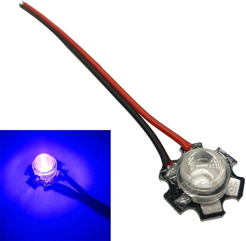 رويال بلو 445 90 درجة 3 واط رقاقة إضاءة LED 10 مجموعات مع أسلاك وقوس لمشاريع DIY - Image 3