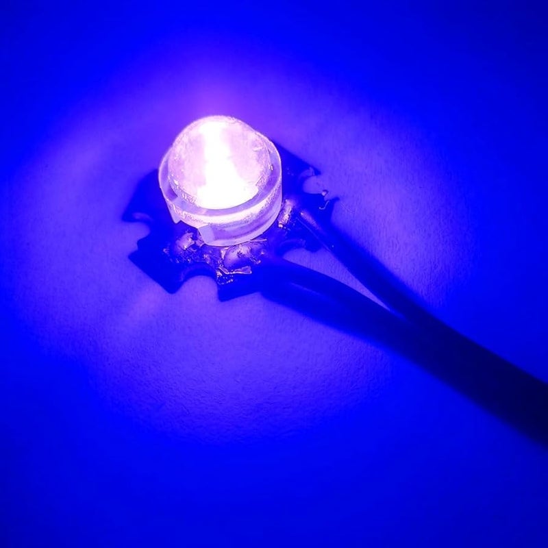 رويال بلو 445 90 درجة 3 واط رقاقة إضاءة LED 10 مجموعات مع أسلاك وقوس لمشاريع DIY - Image 2