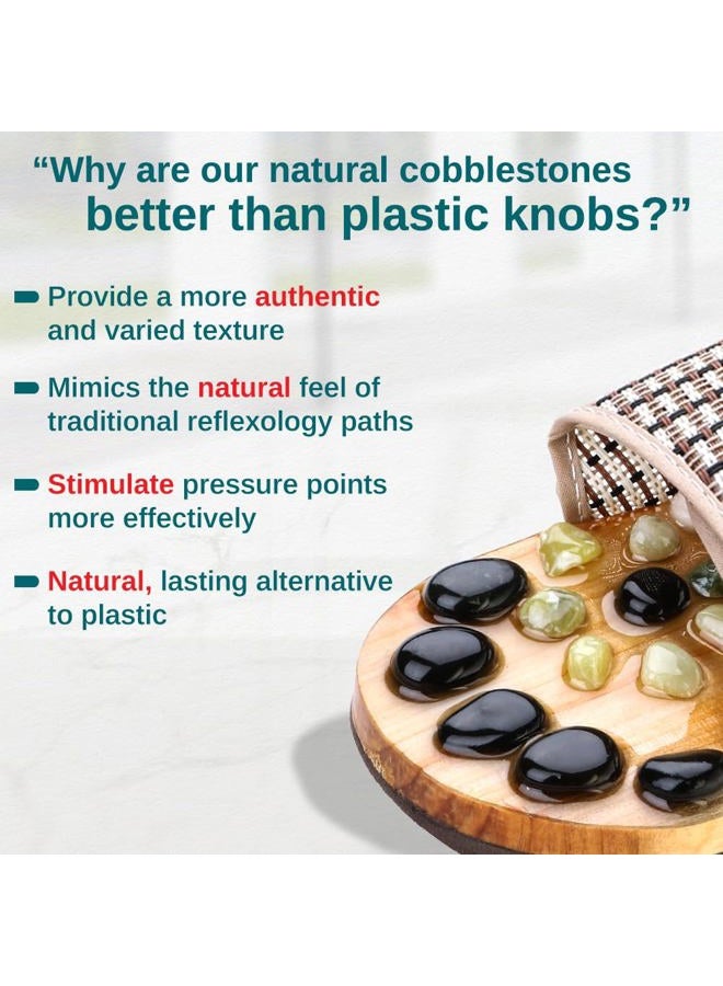 COMFECTO Acupressure Massage Slippers with Earth Stone (Men 8-9.5/Women 9.5-11) - Image 5