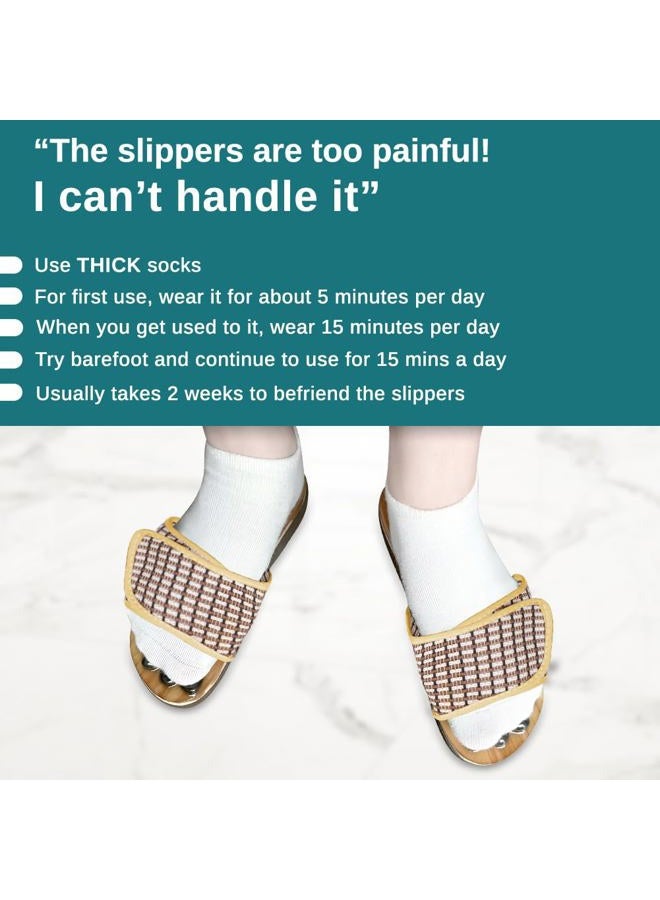COMFECTO Acupressure Massage Slippers with Earth Stone (Men 8-9.5/Women 9.5-11) - Image 4