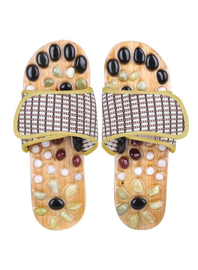 COMFECTO Acupressure Massage Slippers with Earth Stone (Men 8-9.5/Women 9.5-11) - Image 1