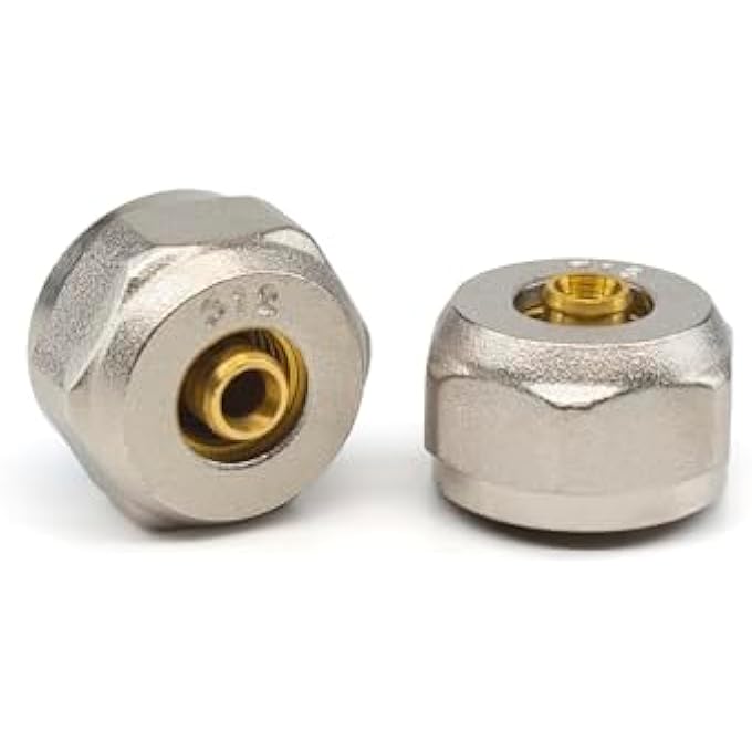 12MM X 2MM UNDERFLOOR HEATING EUROCONE CONNECTOR PACK OF 2 DURABLE BRASS LEAK-PROOF ADAPTER FOR SEAMLESS INTEGRATION WITH ALL HEATING SYSTEMS OF 3/4 INCH, EASY DIY INSTALLATION UNIVERSAL COMPATIBILITY - Image 3
