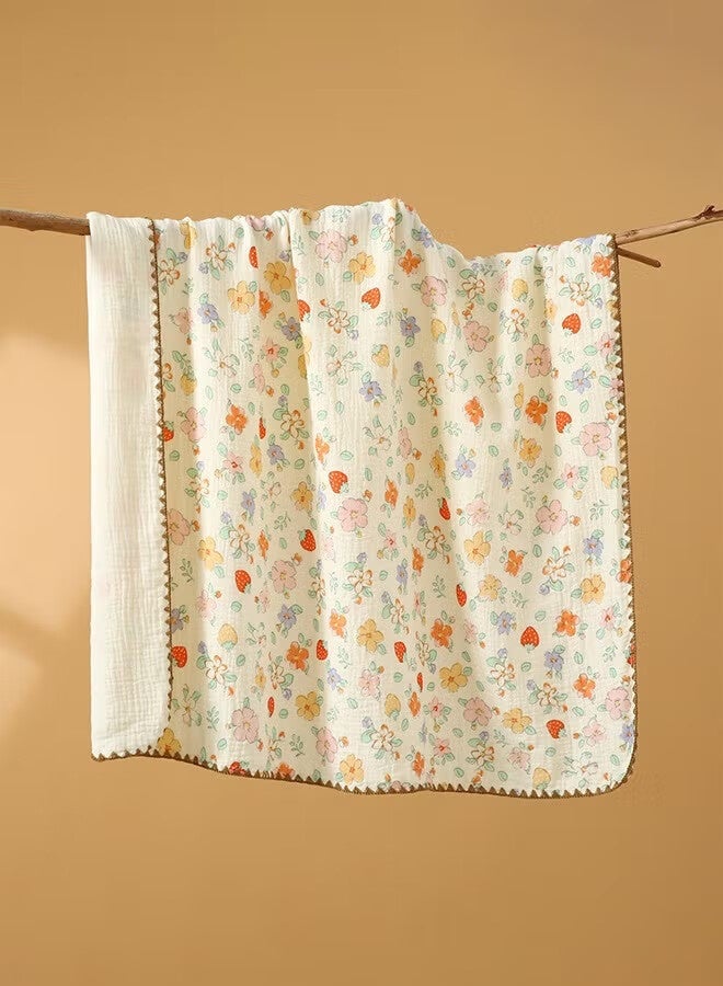 AGREON 100x100cm Cotton baby blanket Summer baby blankets Thin baby quilt Children's blankets Children's nap blanket Infant swaddling Soft and skin-friendly Moisture-wicking - Image 4