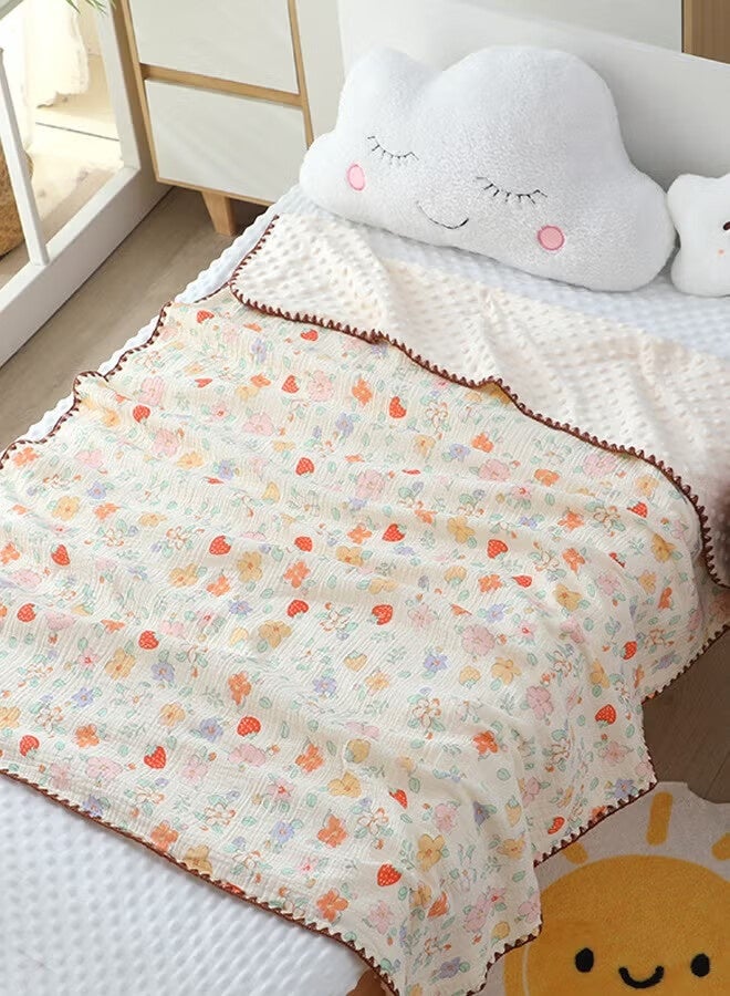 AGREON 100x100cm Cotton baby blanket Summer baby blankets Thin baby quilt Children's blankets Children's nap blanket Infant swaddling Soft and skin-friendly Moisture-wicking - Image 3
