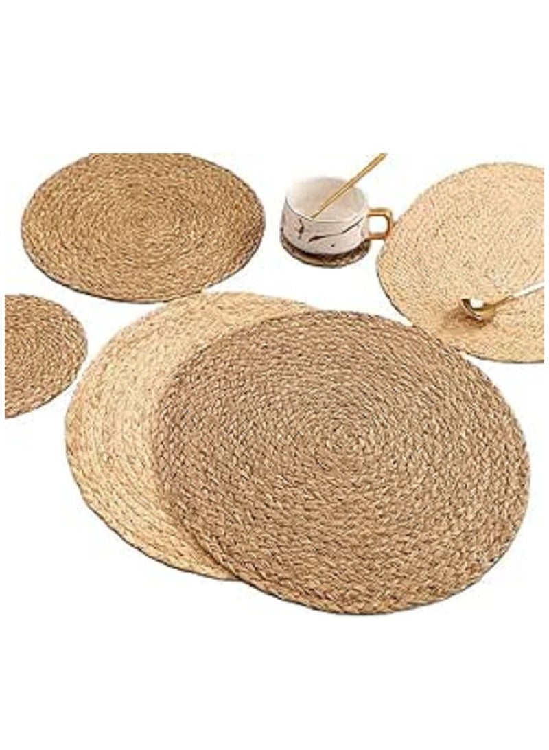Round wicker coaster, 17 inches - Image 2