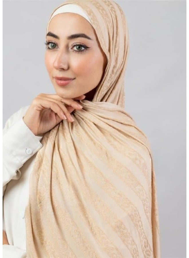 حجاب قطن 100% طويل وعريض - ألوان مميزة وأناقة تدوم | حجاب ناعم ومريح بتصميم عصري  - Image 1