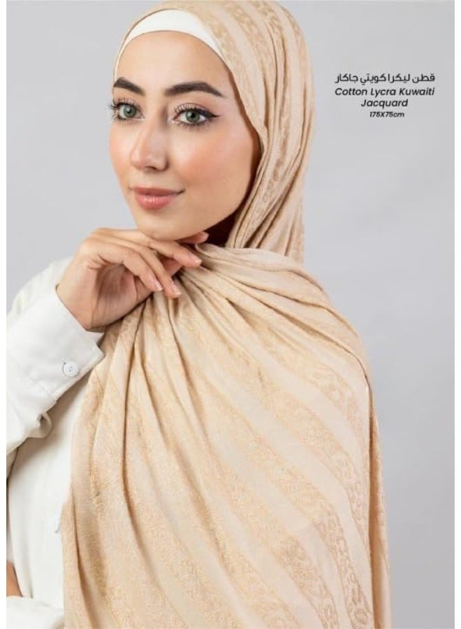 حجاب قطن 100% طويل وعريض - ألوان مميزة وأناقة تدوم | حجاب ناعم ومريح بتصميم عصري  - Image 2