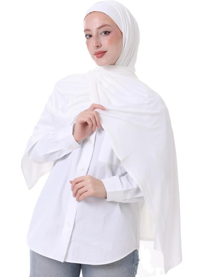 2 in 1 Jill Hijab with Drawstring Bandana – Easy and Quick to Wear Hijab Veil with Separate Bandana – Stylish Practical Scarf for Daily and Outdoor Use - Image 2