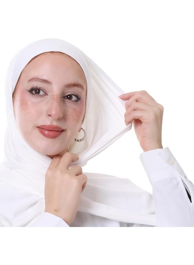 2 in 1 Jill Hijab with Drawstring Bandana – Easy and Quick to Wear Hijab Veil with Separate Bandana – Stylish Practical Scarf for Daily and Outdoor Use - Image 1