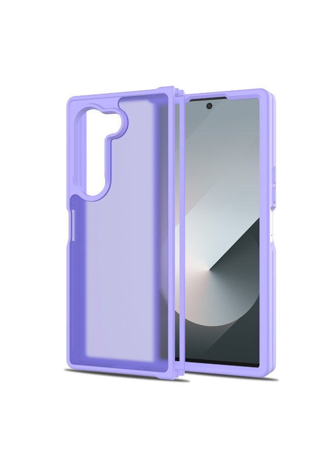 NIBEMINENT Four Corners Of Fall Prevention Protection Case With Magsafe For Samsung Galaxy Z Fold 6, Light Purple