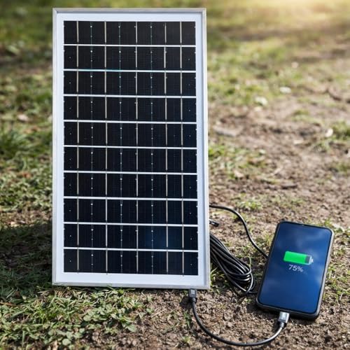 JK Vision Mini Solar Panel 5V 8W – High‑Efficiency Monocrystalline with Type‑C Charging Cable, Compatible, (Phone Power Banks), Small Devices, (U CAN USE for Phone CHARIGING) Camping & Outdoor - Image 3