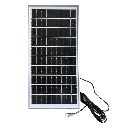 JK Vision Mini Solar Panel 5V 8W – High‑Efficiency Monocrystalline with Type‑C Charging Cable, Compatible, (Phone Power Banks), Small Devices, (U CAN USE for Phone CHARIGING) Camping & Outdoor - Image 1