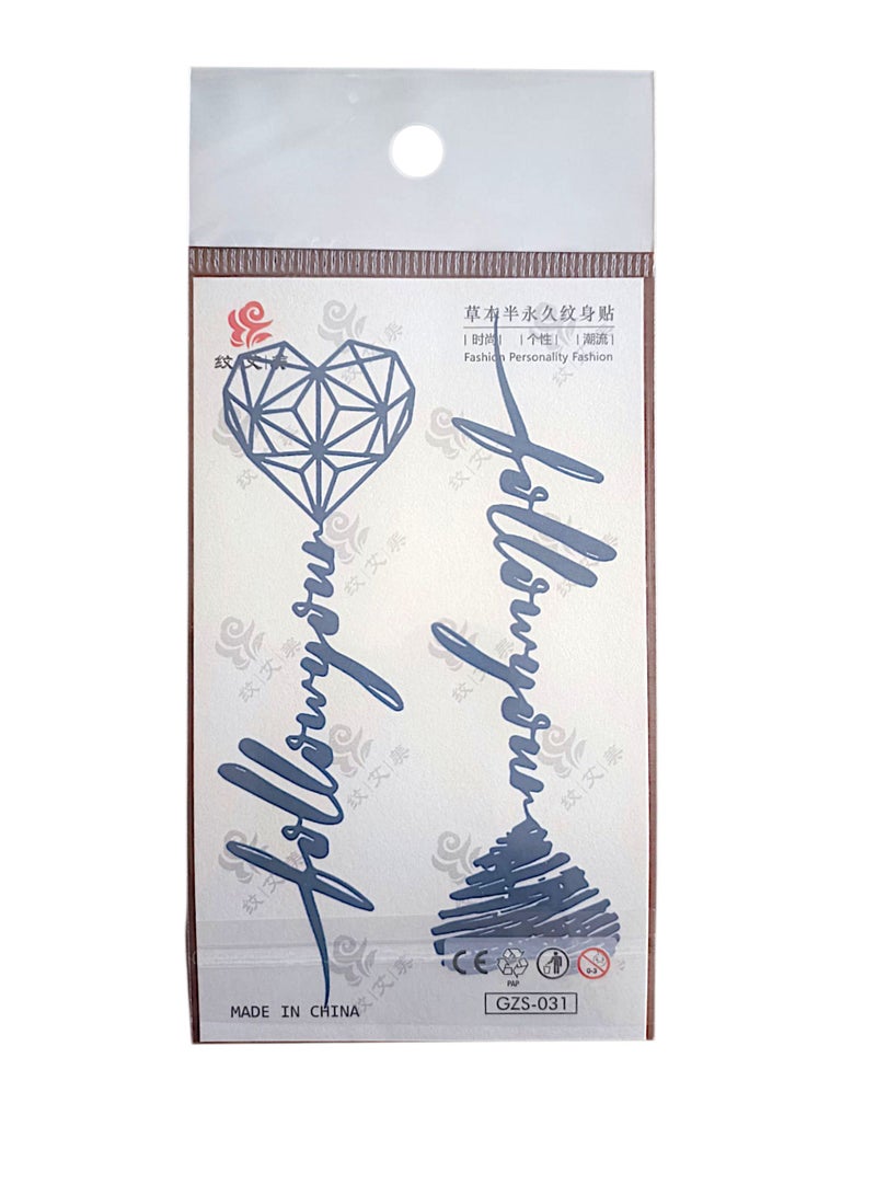 تاتو سحري مؤقت يظهر خلال ٤٨ ساعه و يدوم طويلا - Image 1