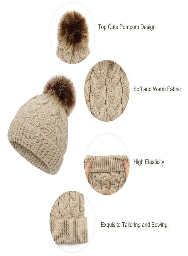 Durio Baby Hats Knit Baby Boy Hats Warm Thick Baby Boy Winter Hat Cute Toddler Hat Boy Girl C Gray One Size - Image 3