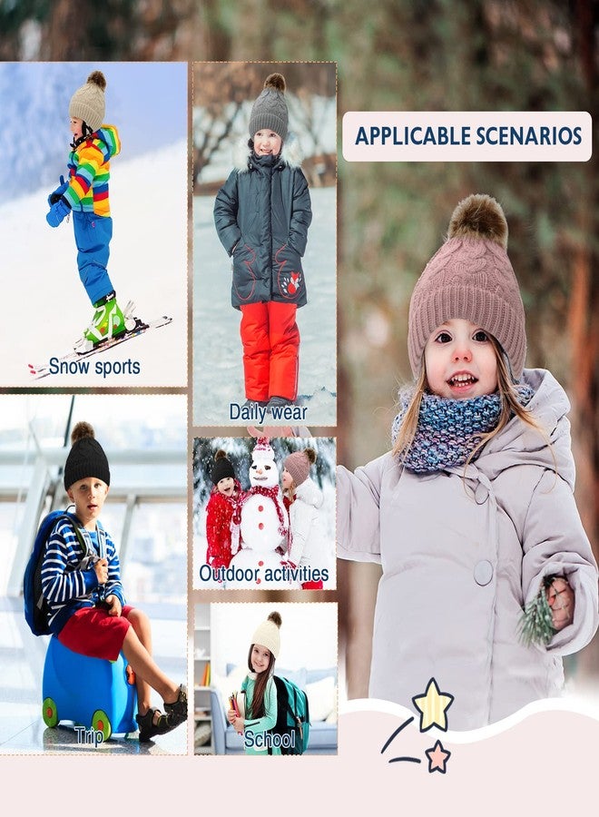 Durio Baby Hats Knit Baby Boy Hats Warm Thick Baby Boy Winter Hat Cute Toddler Hat Boy Girl C Gray One Size - Image 5