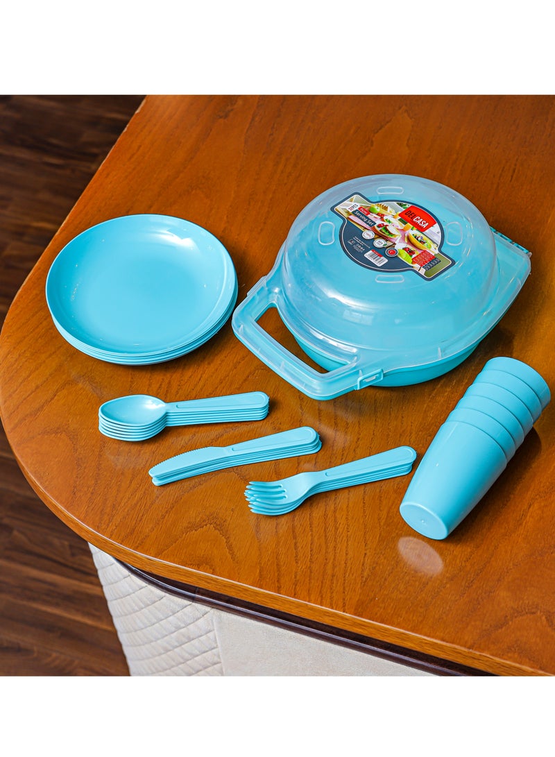 DELCASA Delcasa 32 Piece Picnic Serving Set DC2669 assorted color  - Image 2