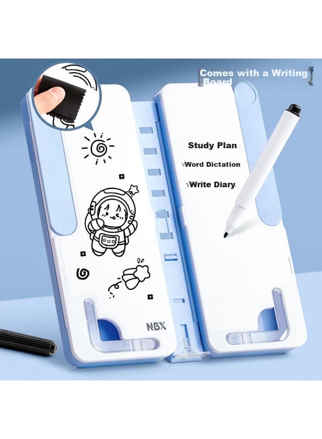 Young Companion Multifunctional Pencil Case For Boys, Reading Bookshelf, Children's Student Pencil Box, Elementary School Boys And Girls High-tech Double-layer Storage Mechanical Pencil Case, Black Nbx-yd01 - Image 2