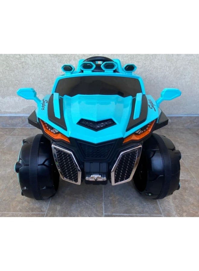 سيارة كهربائية للأطفال بـ 6 محركات، سيارة كهربائية للأطفال متعددة الألوان. (أبيض) - Image 3