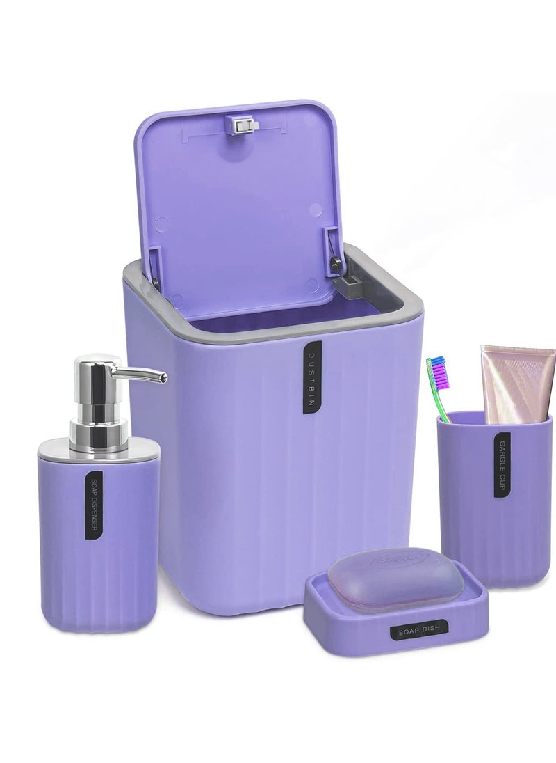 J&S HOME 4-Piece Bathroom Accessories Set 