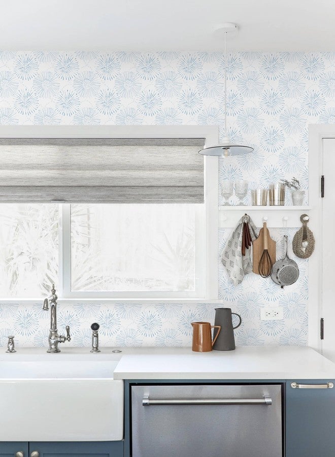 Fiula Blue Wallpaper Peel and Stick Geometric17.3”×78.7” - Image 2