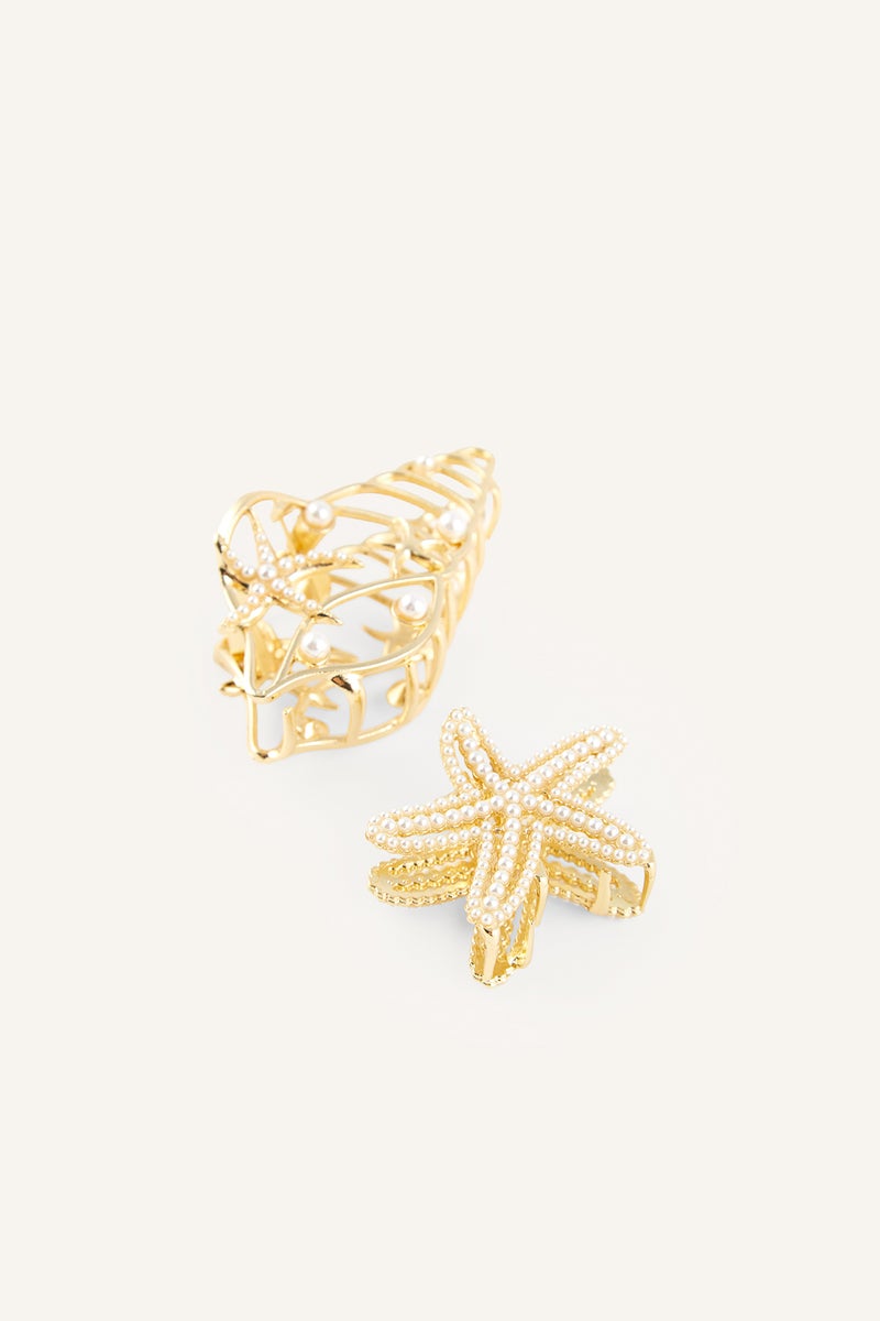 DeFacto Gold Woman Woman 2 Piece Hair Clips Casual - Image 2