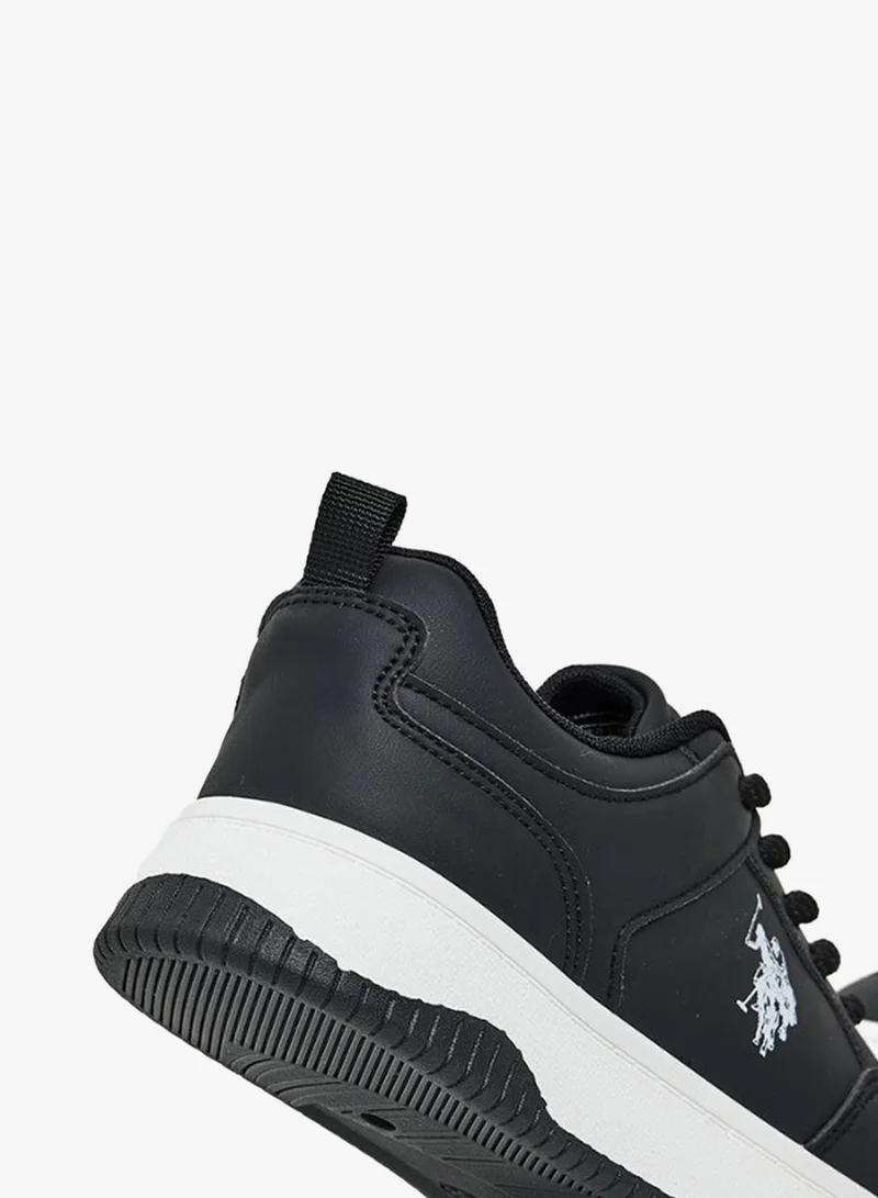 U.S. Polo Assn.  U.S. Polo Assn. Women's Casual Sneakers | Lace-Up Everyday Fashion Shoes | Cushioned Comfort Sole | Black/White for Women | Best Price UAE
